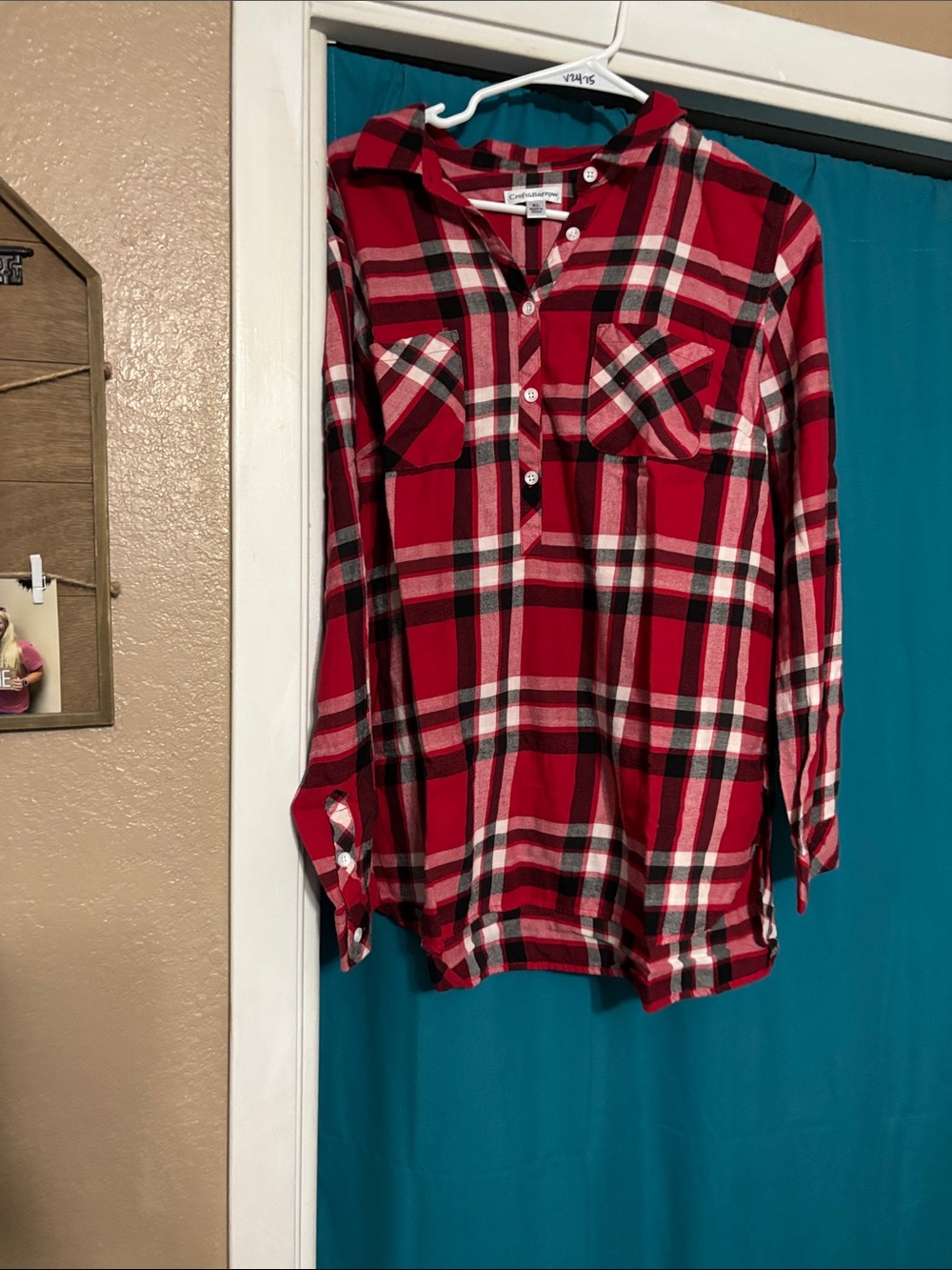 croft & barrow Red Plaid Button-Down Shirt